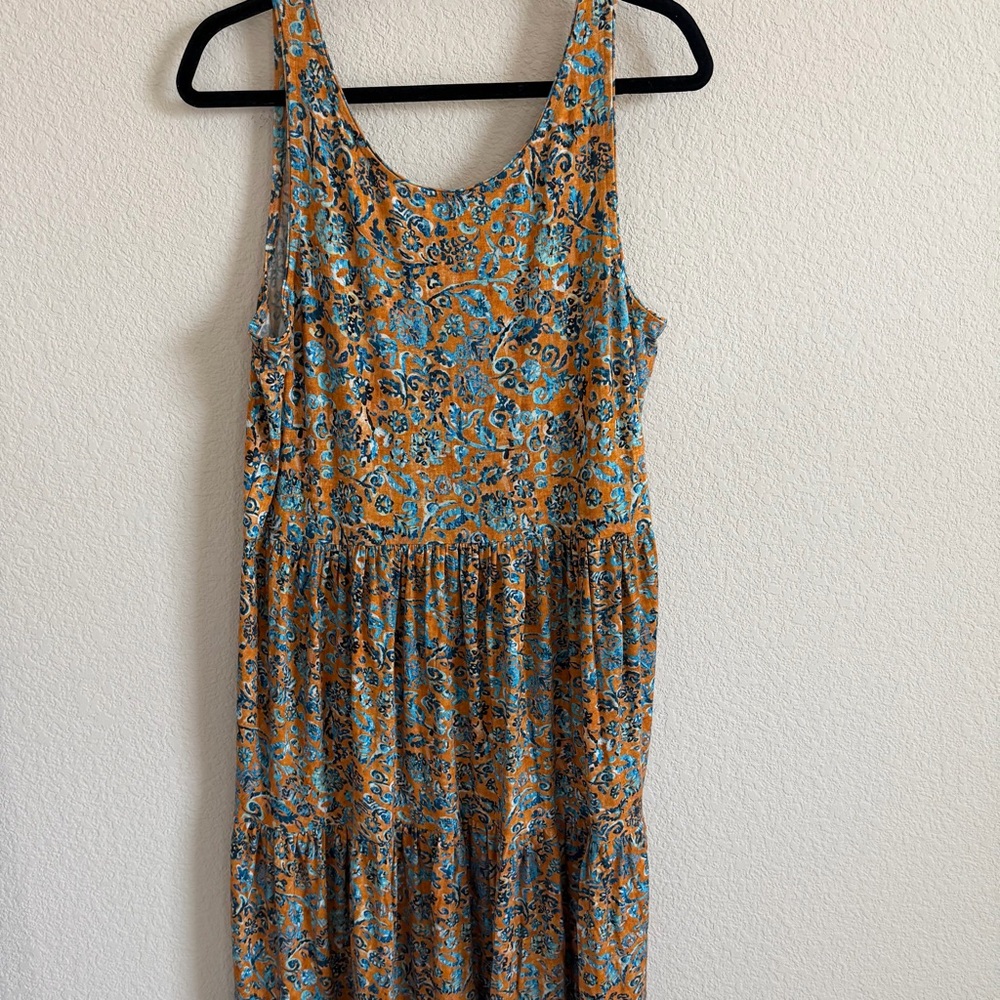 Peruvian Connection Amalfi Maxi Dress in Mandarin Floral, Size XL - Picture 9 of 10